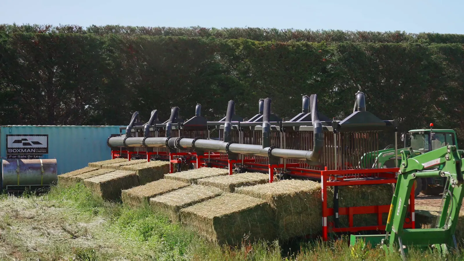 Wide view of the Future Feeds hay dryer